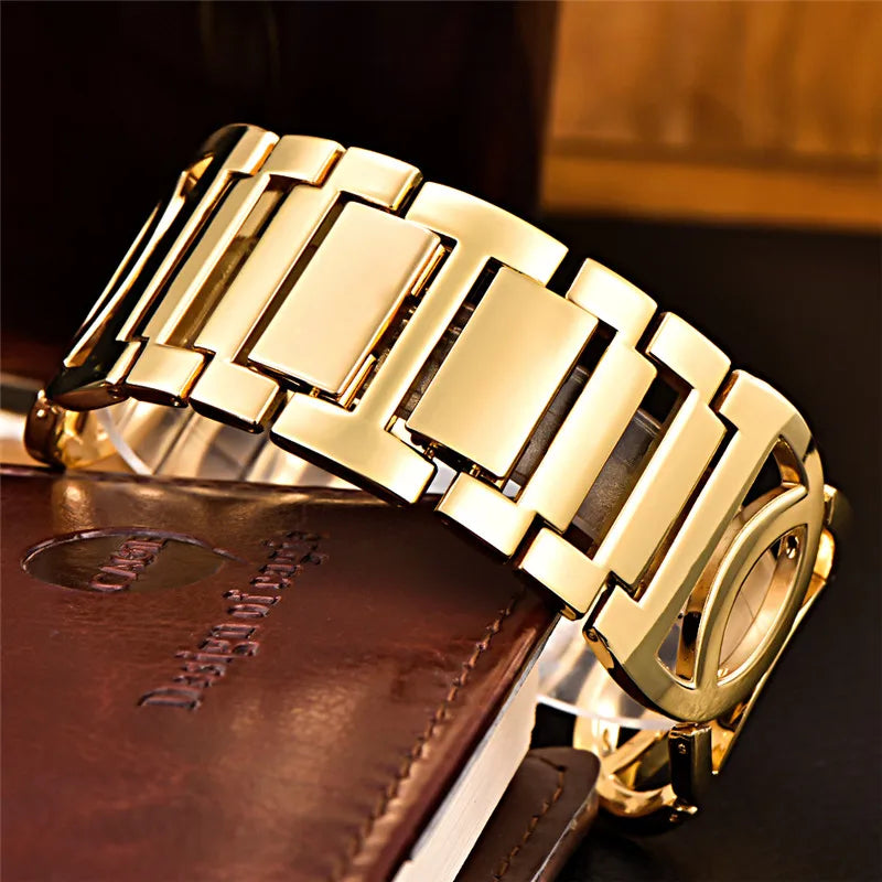 Women Big Brand Original XINEW 6438 Watches Ladies Casual Golden Luxury Quartz Bracelets Watch Relogios Feminino Fashions 2024