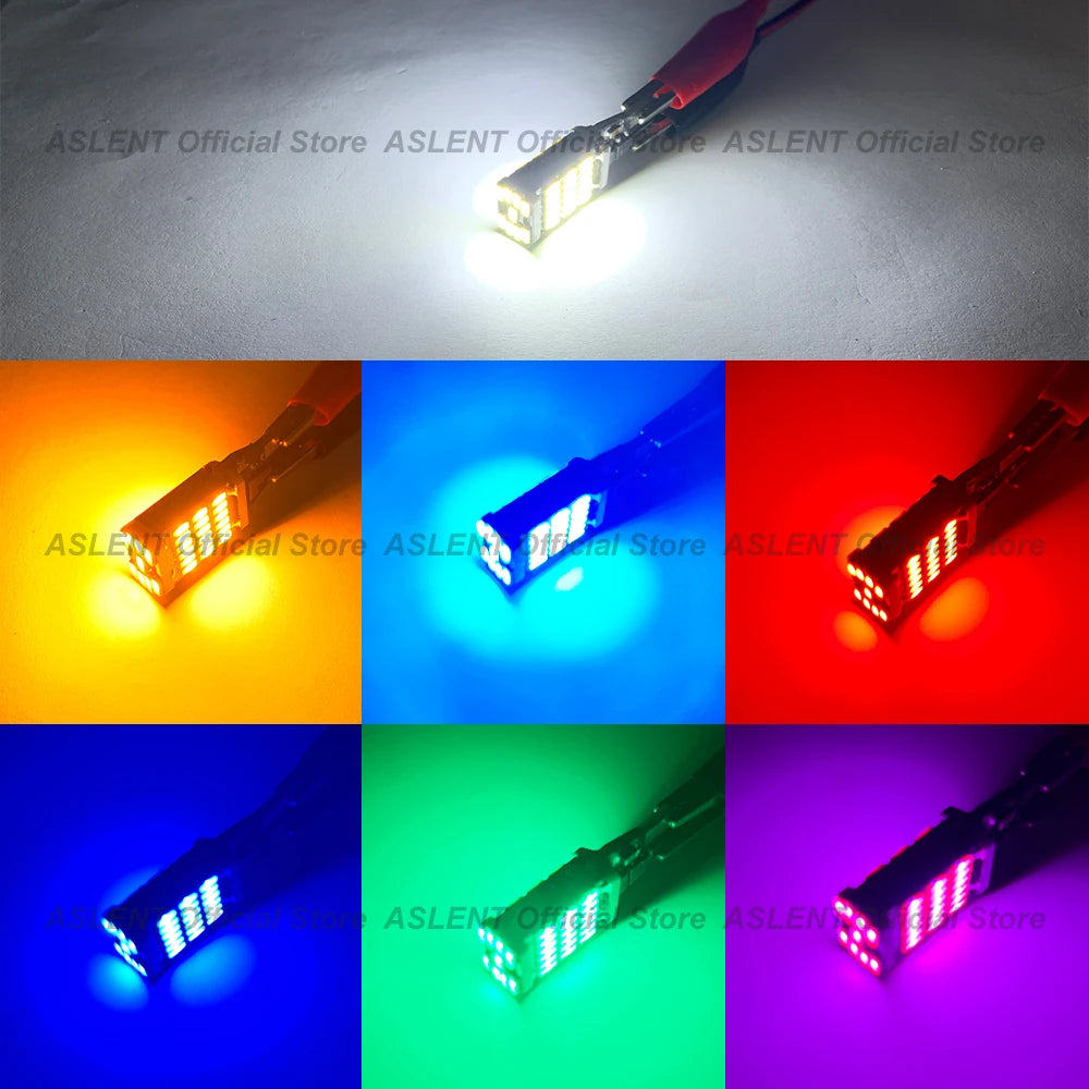 2pcs T15 4014 45chips W16W 921 912 LED Backup Light Reserve Lamp Canbus Bulbs High Power LED Canbus W16W red amber Yellow