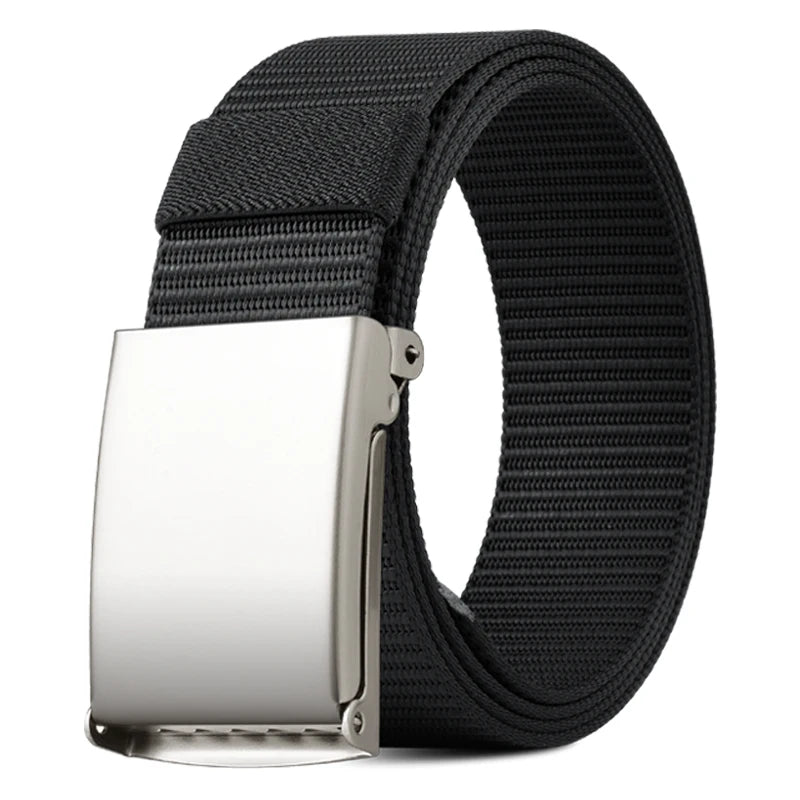 thickened smooth buckle nylon belt, hot selling foreign trade item, men's and women's universal business belt, casual pants belt