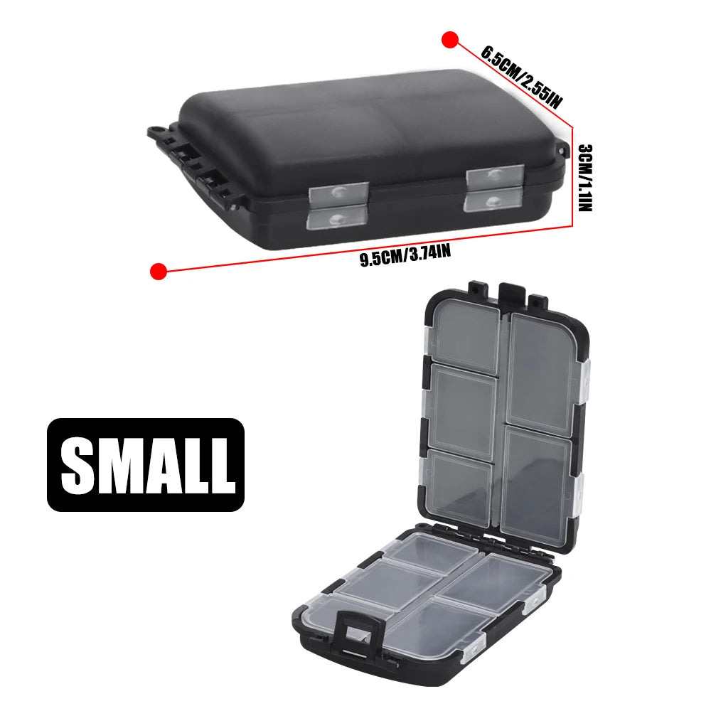 Fishing Tackle Bait Storage Boxes, Portable Double-Sided Lure Hook Organizer, Mini Utility Lures Fishing Box