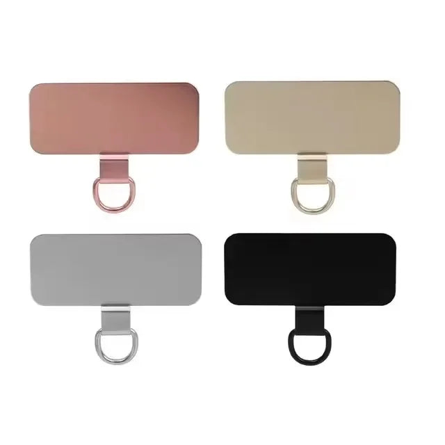 4/1PCS Ultra-thin Stainless Steel Phone Tether Patch Gasket Cellphone Strap Parts Replacement Lanyard Safety Connect Piece