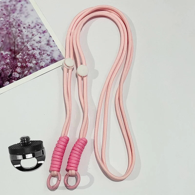 For DJI OSMO Pocket 4 3 Crossbody Neck Strap with 1/4 Inch Screw Anti-loss Camera Lanyard for Insta360 X5 X4 Gopro Accessories