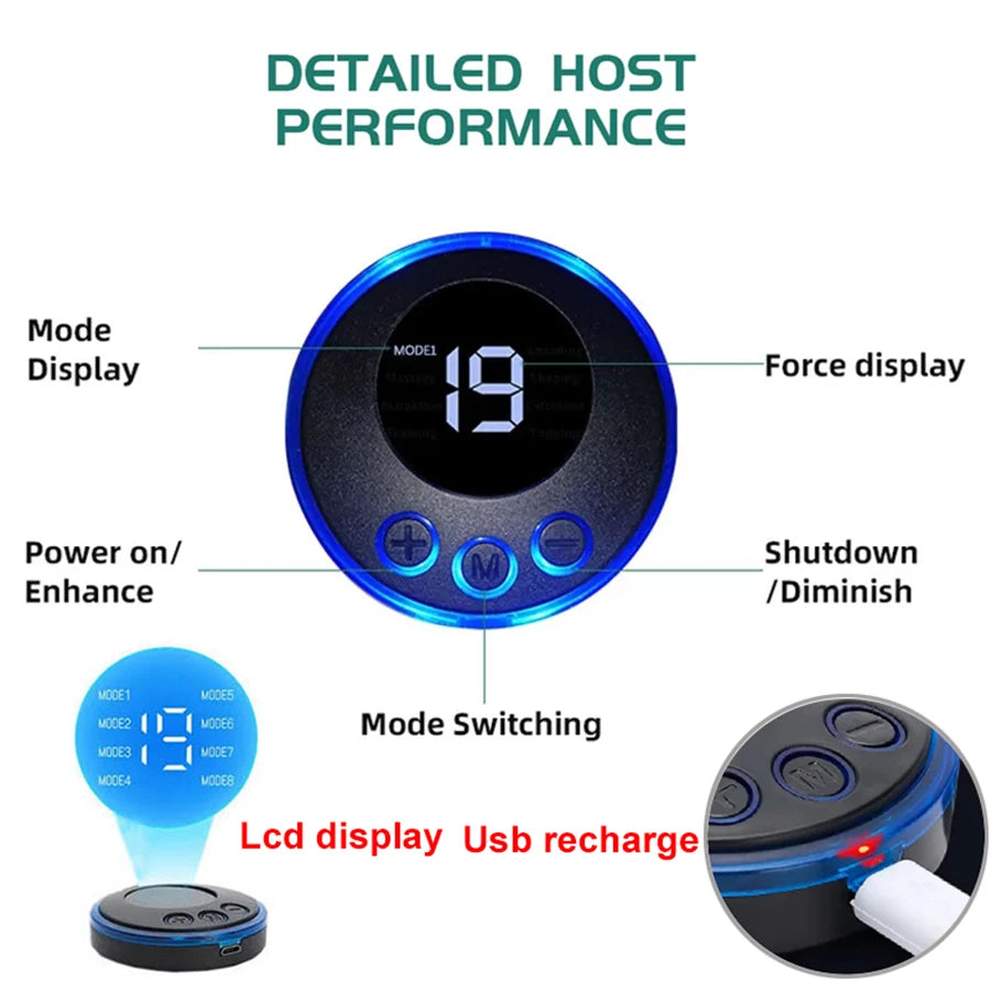 60CM Wireless EMS Muscle Stimulator Abdominal Trainer Belts Waist Trimmer Electric Body Massager Weight Loss For Men Women