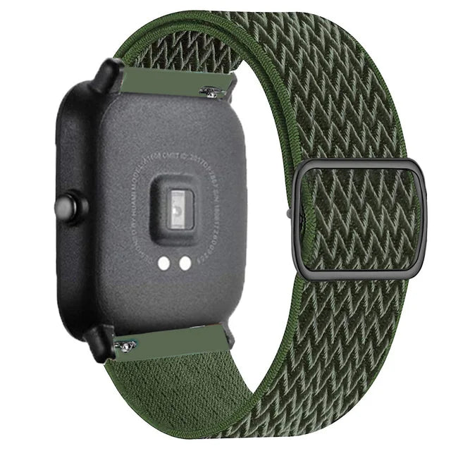 20mm/22mm Band For Amazfit GTS 4/2/GTS2 Mini/GTR/4/3/Pro/GTR2 Nylon Elastic Watch Bracelet Amazfit Bip 6 5/Active 2/Helio Strap