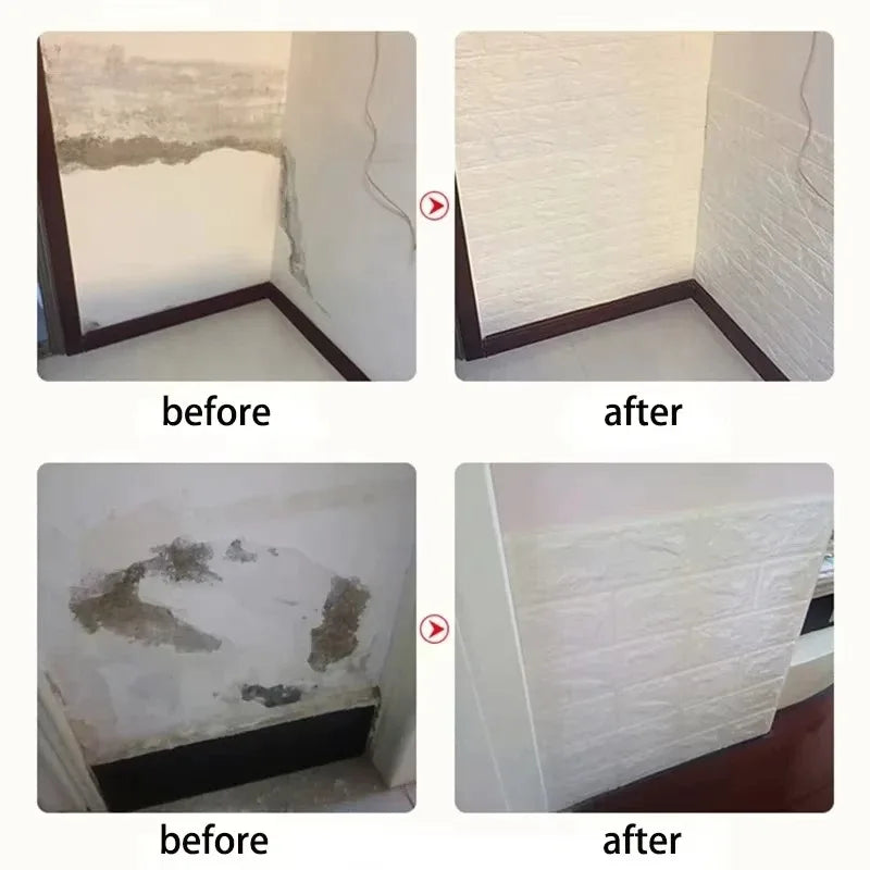 3D Decorative Faux Brick Wallpaper 70cmx100cm Self Adhesive Waterproof Stain Resistant Wall Sticker Kitchen Living Room Decor