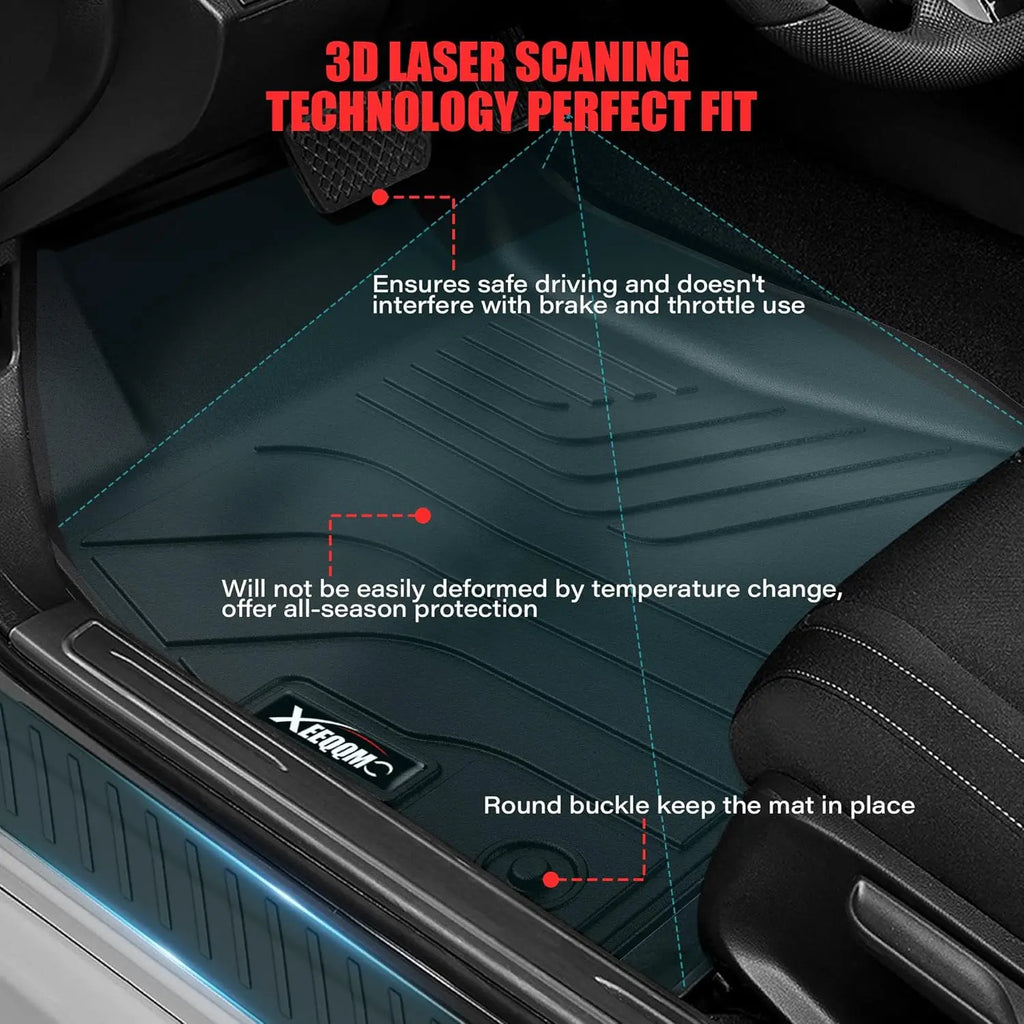 All Weather Floor Mats for 2020-2025 Nissan Sentra with Cargo Liner TPE Protection Full Set Trunk Mat