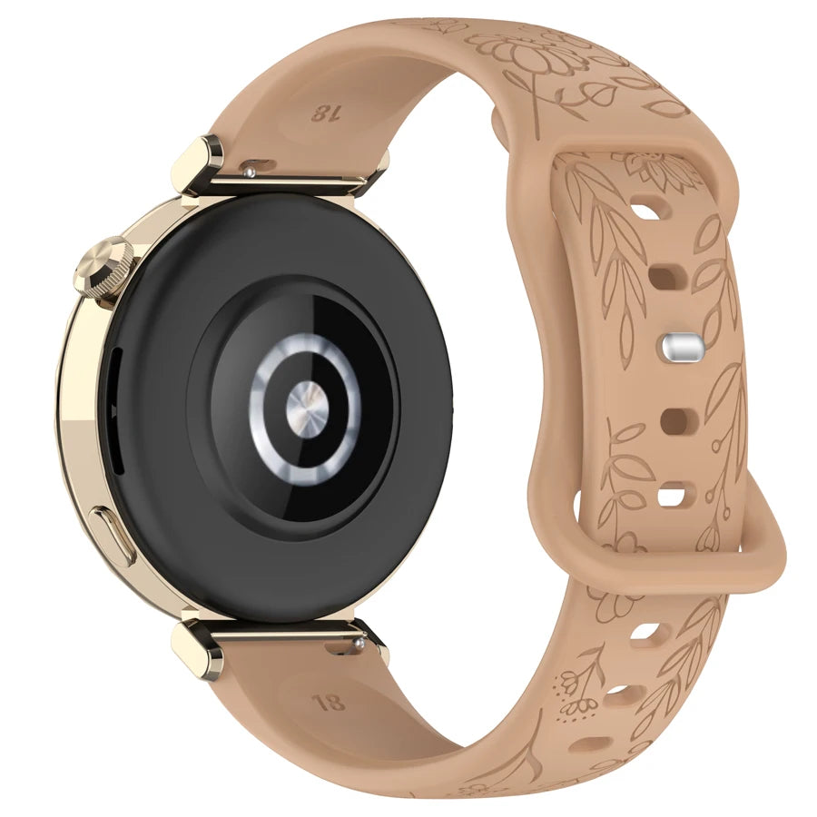 18 20 22mm Watch Strap for Garmin Forerunner 170 70 570 165 255 3D Flowers Silicone Band For Active 6 5/Venu 4 41/45mm Bracelet