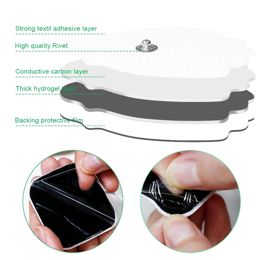 100/50PCS Electrode Pads Gel Patch For TENS Acupuncture Electrodes Pulse Digital Massager EMS Nerve Muscle Stimulator Stickers