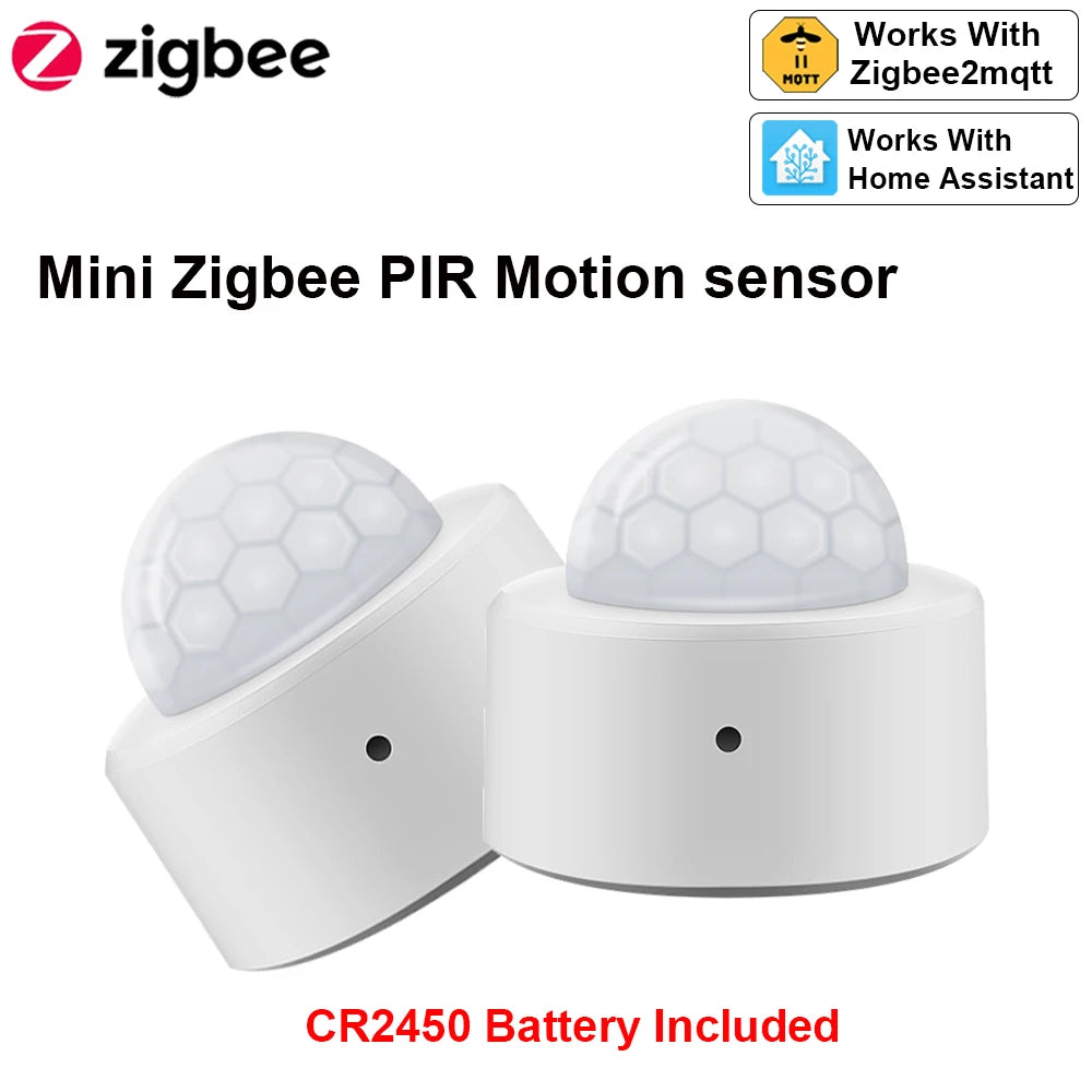 Haozee ZigBee Smart PIR Motion Sensor Built In Battery Passive Infrared Detector Support Home Assistant Zigbee2mqtt