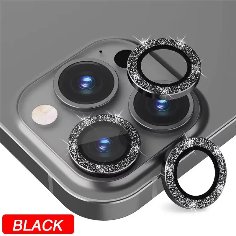 Diamond Camera Lens Protector Glass for iPhone 13 11 12 14 15 16 Pro Max Mini Back Metal Lens Protective Film for iPhone 15 Plus
