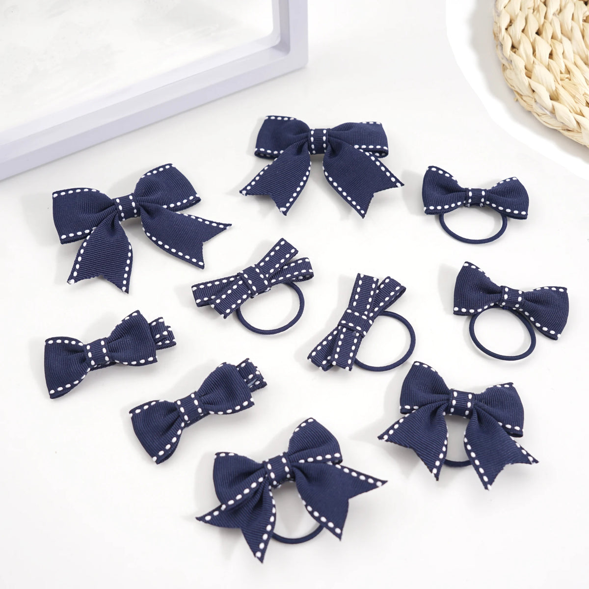 10 Pieces/Set Wholesale Children Girl Hair Clips, Barrettes, Hair Bows, Hair Ties, Headwear for School Girls Accessories
