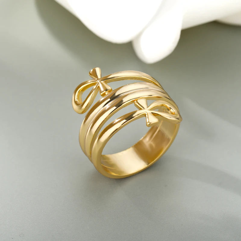 Double Coiled Queen Nefertiti Rings For Women Egyptian Jewelry Gift Vintage Stainless Steel Ring Wedding Couple Africa Ring