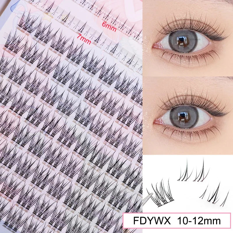 Sunflower Lashes Brown Manga False Eyelashes Natural Soft  Large Capacity Anime Eyelashes Douyin Wanghong Makeup Anime Eyelashes