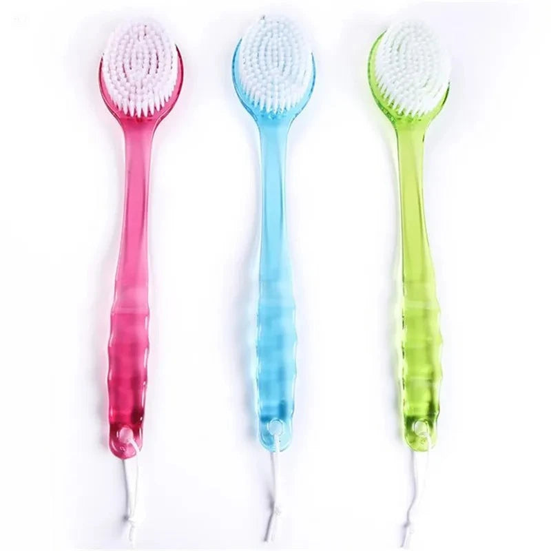 1Pc Long Handle Bath Brush Soft Hair Bath Brush Back Ball Brush Bathroom Body Brushes Mud Back Scrubber Shower Massage Brushes