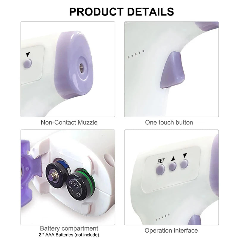 Non-Contact Temperature IR Thermometer Body Fast Measure Digital Fever Thermometer OR Portable Fingertip Blood Oxygen Oximeter