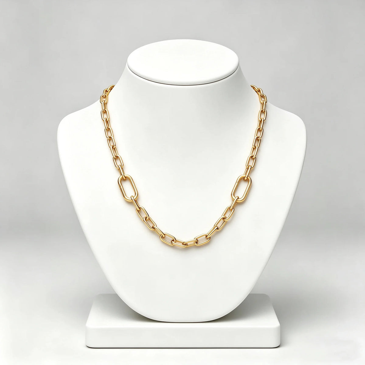 S925 pure silver gold two-color splicing buckle T-shaped women's necklace suitable for daily wear DIY exquisite jewelry gifts