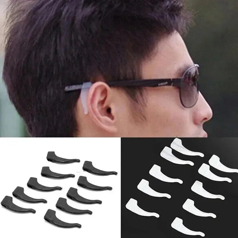 10/30pcs Glasses Anti Slip Sleeve Silicone Ear Hook Fixation for Eyeglasses Sunglasses Anti Fall Hook Anti Slip Sleeve