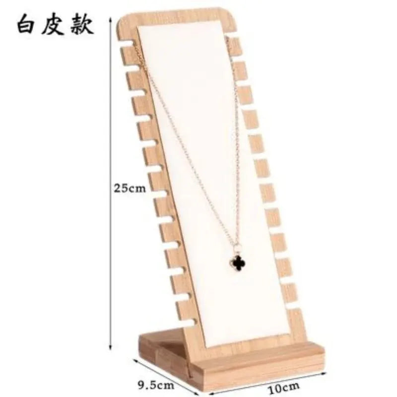 1PC, Bamboo Vertical Jewelry Necklace Display Stand, Suitable for Jewelry Display Sales and Family Necklace Display.