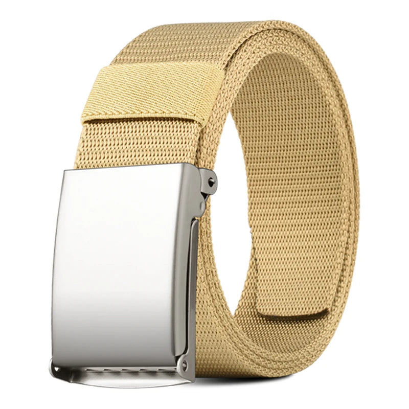 thickened smooth buckle nylon belt, hot selling foreign trade item, men's and women's universal business belt, casual pants belt