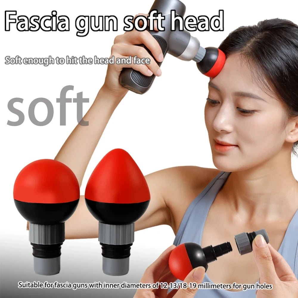 Fascia Gun Massage Tip 12mm-18mm Bore Massage Gun Accessory Silicone Soft Head for Deep Tissue Muscle Relief
