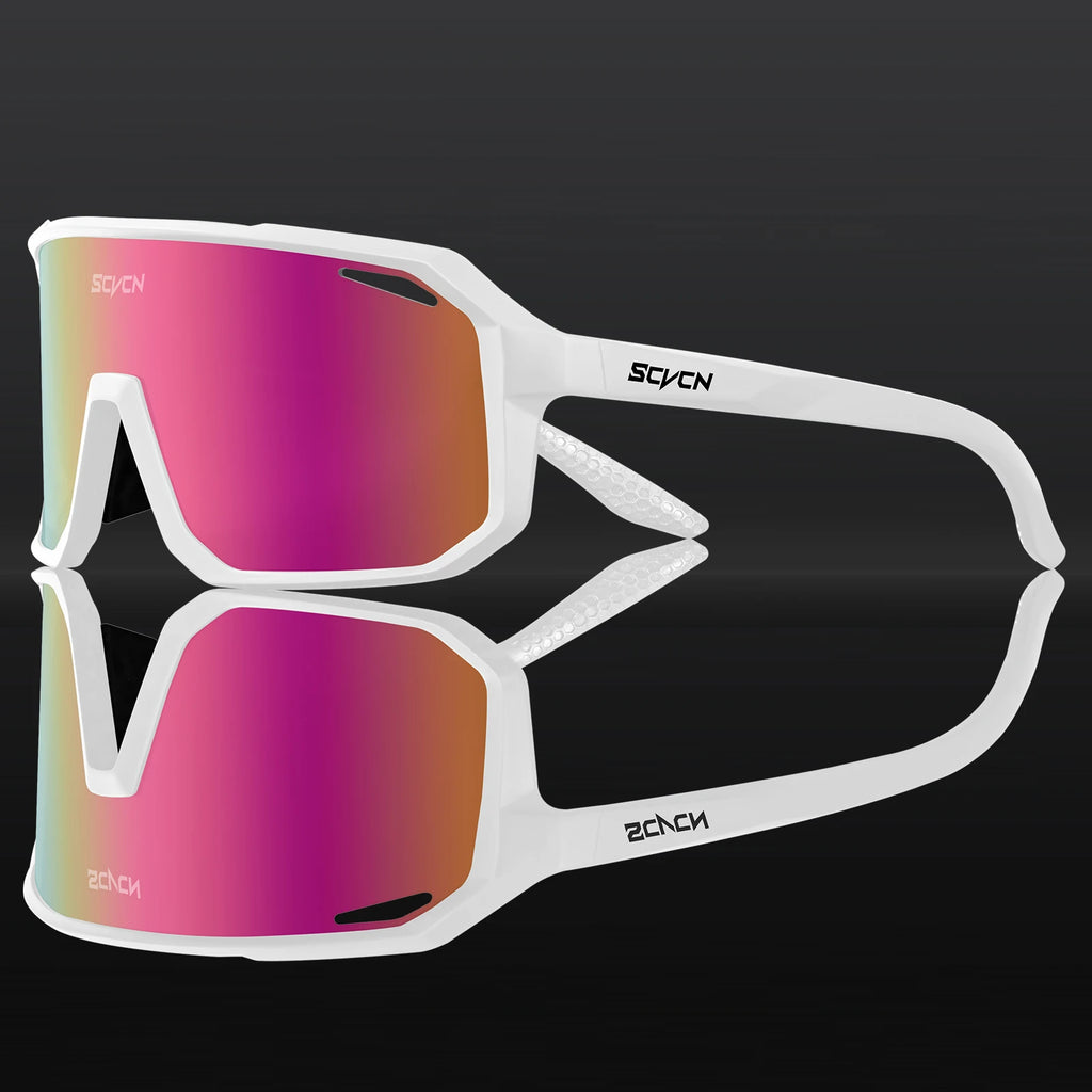 SCVCN Cycling Glasses UV400 Photochromic Sunglasses Men Sun Mountain Bike Road Bicycle Eyewear Sports Running MTB Cycle Gogg