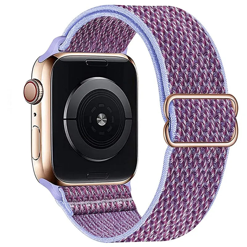Scrunchie Strap for Apple watch Ultra 49mm band 45mm 44/46mm 41mm Adjustable Nylon Loop bracelet iWatch serie se 6 7 8 9 10 11