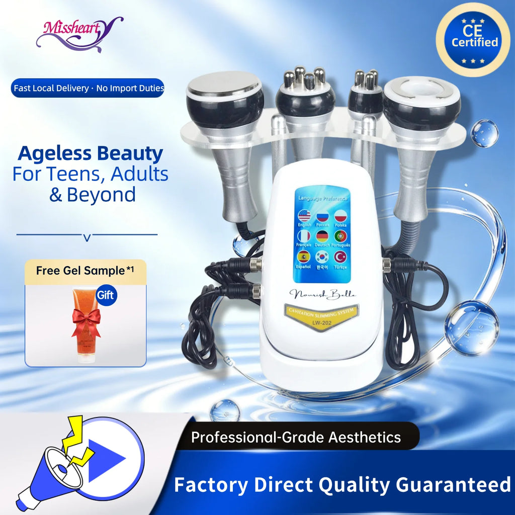 4-in-1 40K Cavitation Body Slimming Machine — Skin Tightening & Face Toning