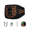 Abdominal Toning Belt Smart Abs Trainer Muscle Toner Body Waist Massager Slimming Belt Home Gym Fitness Equipment USB Recharge