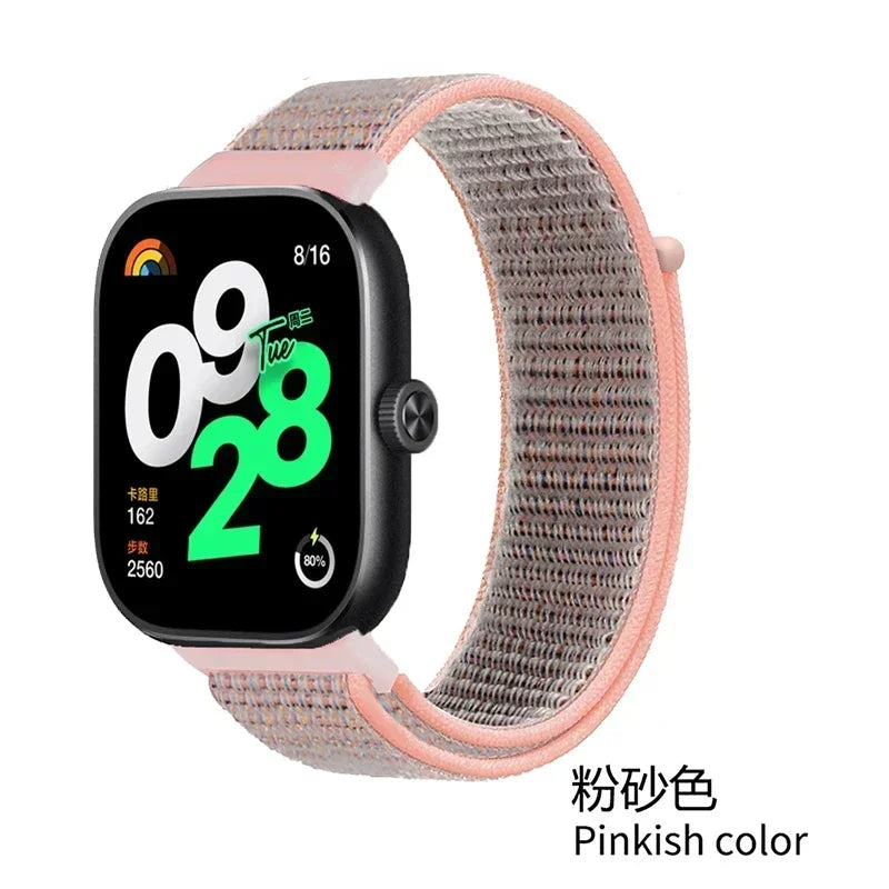 Breathable Strap for Xiaomi Redmi Watch 4/5/6 Nylon Replaceable Wristband Smart watch Belt for Mi Band 9/8 Pro Sport Watchband