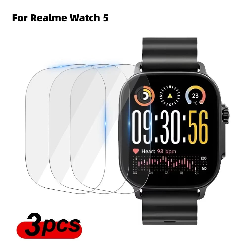 Tempered Glass Screen Protector For Realme Watch 5 Full Cover 9H HD Protective Glass For Realme Watch 5 Accessories