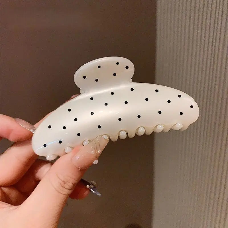 New Polka Dot Hair Grip Clips Exquisite Daily Styling Firm Hold for Various Hairstyles All Seasons Playful Hair Accessory