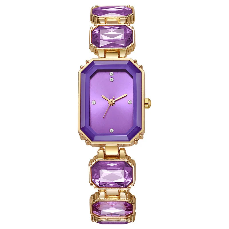 Novo relógio de cerâmica feminino, relógio de quartzo quadrado compacto e versátil com pulseira fina