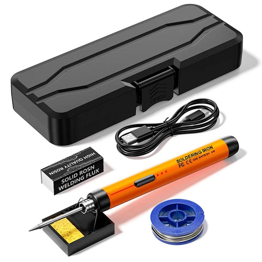 5V 8W USB Soldering Iron Wireless Electric Soldering Iron Fast Charging Lithium Battery Solder Iron Portable Repair Welding Tool