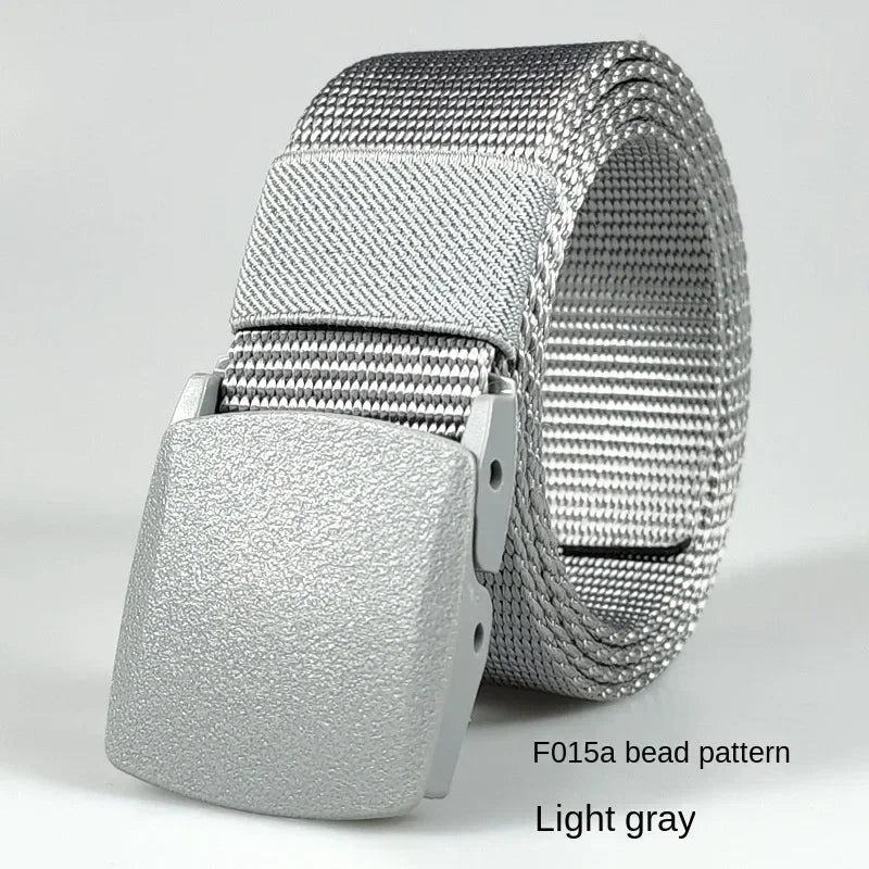 Automatic Buckle Nylon Women's Belts Canvas Outdoor Travel Premium Pants Sports Non-metallic Belts for Men White Black Blue Red
