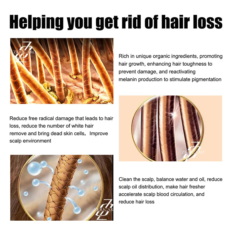 Nourish the scalp ,promote vigorous hair growth