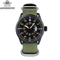 ADDIESDIVE New Men's Analog Watch 50m Waterproof Luminous Watch Fashion Sports Large Dial Men's Quartz Watch with Nylon Strap