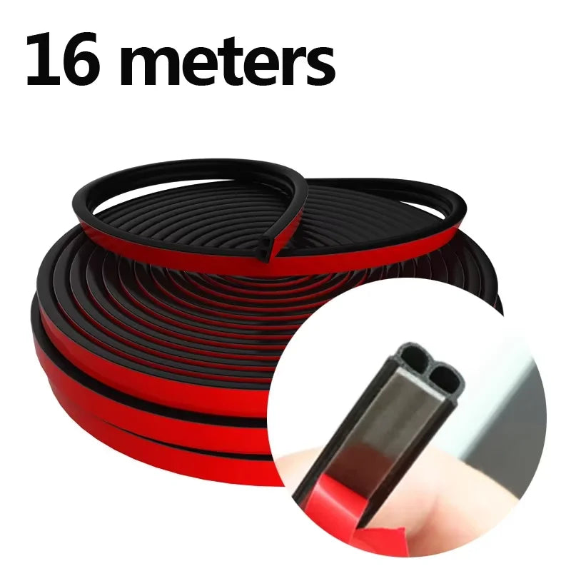 SEAMETAL Car Rubber Seals Sticker Sound Insulation Sealing Protector Weatherstrip Car Door Seal Strips 4M/5M/16M/25M B Shape
