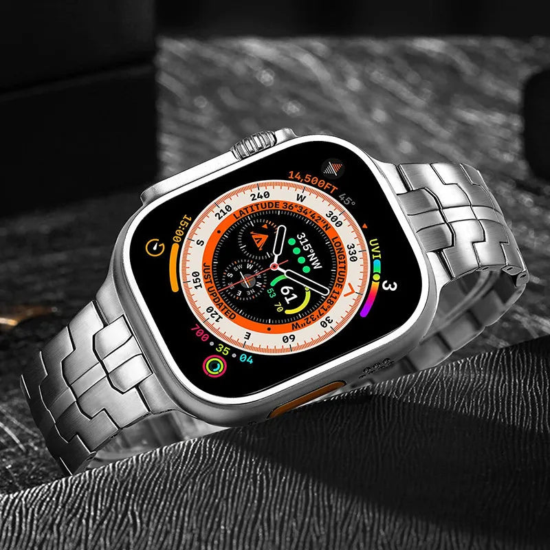 Ultra 2 Titanium Color Strap For Apple Watch 49mm 45 44mm 42 46mm Luxury Metal Band iWatch SE 38 40 41mm Stainless Steel Bracele