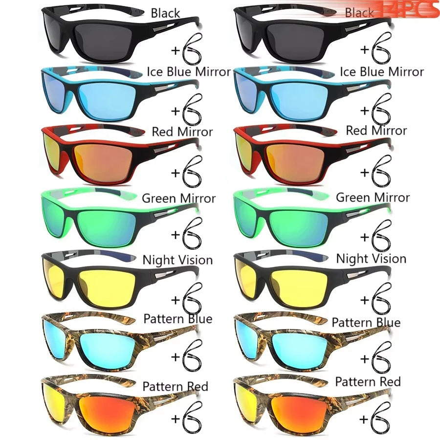 Fashion Sports Sunglasses With Chain Men Women Brand Designer Retro Sun Glasses Cycling Climbing Fishing Eyewear
