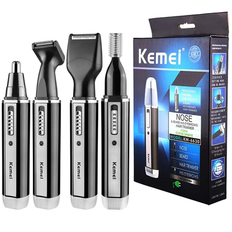 4 in 1 Trimmer for Men Electric Nose and Ear Trimmer Rechargeable Trimmer for Hair Beard Nose and Ear Cleaner Grooming Set