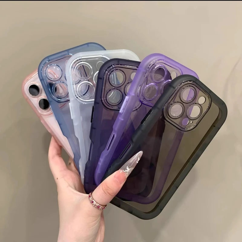 Soft Silicone Transparent Shockproof Phone Cases For iPhone 11 12 13 14 15 16 17 18 Pro Max Plus AIr Clear Bumper Cases Cover
