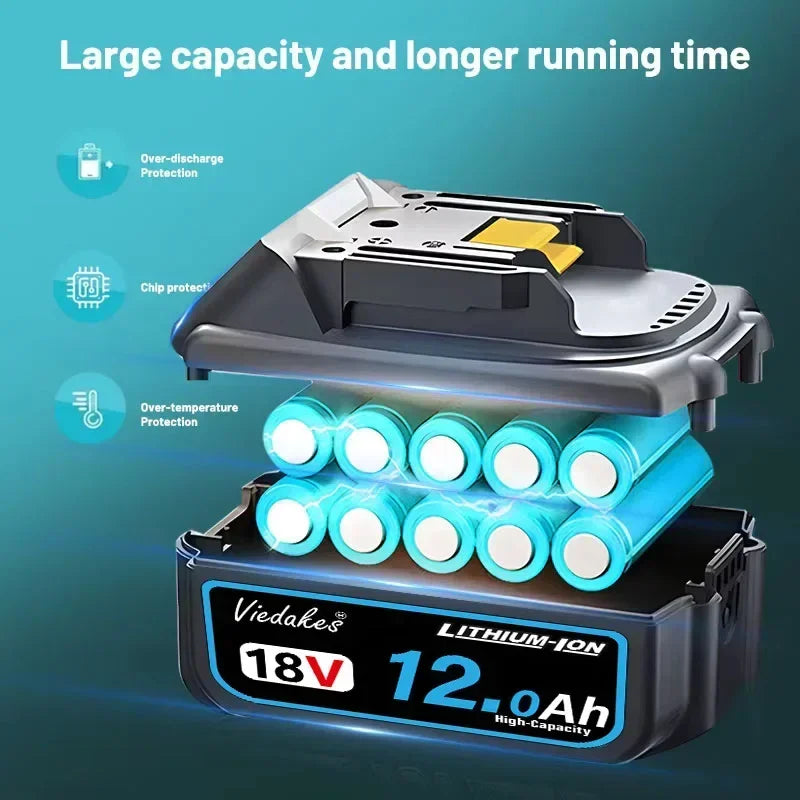 100% Original 18V 12000mah Fast Charging Lithium-ion Battery ◇ For Makita 18v BL1850 BL1840 BL1830 Battery◇