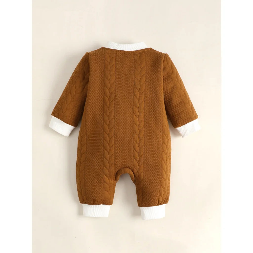 0-6 Months Newborn Baby Boy Clothes Baby Girl Romper Bear Knitted Long Sleeves Bodysuit Infant Baby Boy Jumpsuit Outfit