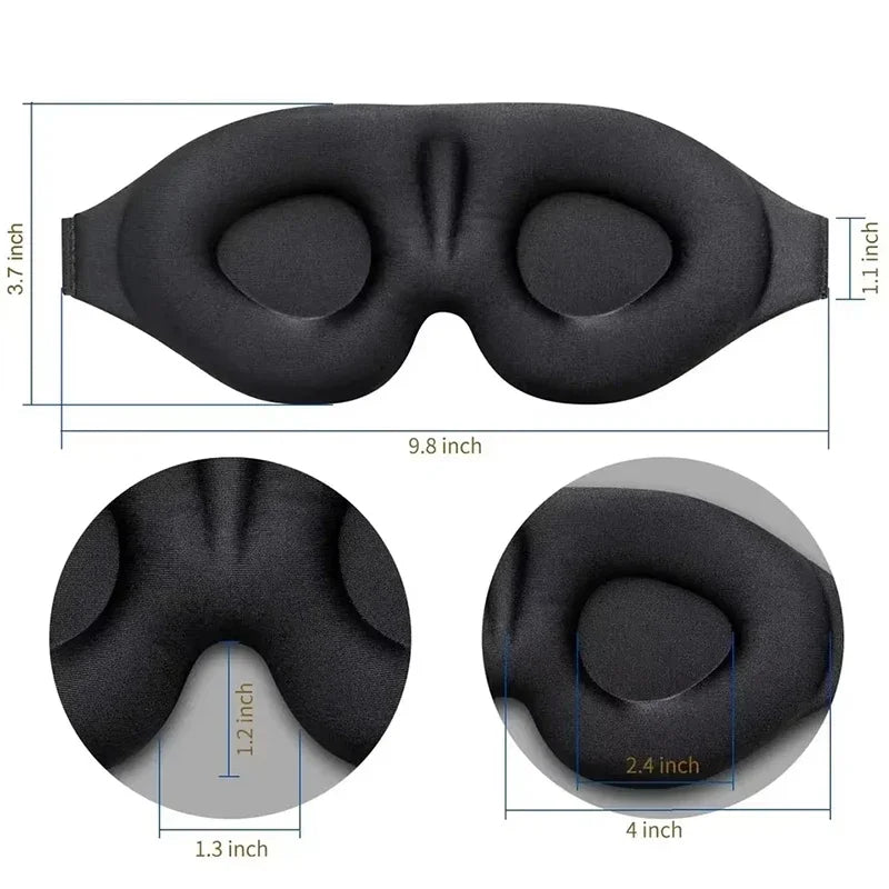 3d Eye Mask Adjustable Suitable For Men And Women With No Pressure On The Eyes Breathable And Light Blocking Eye Mask Black
