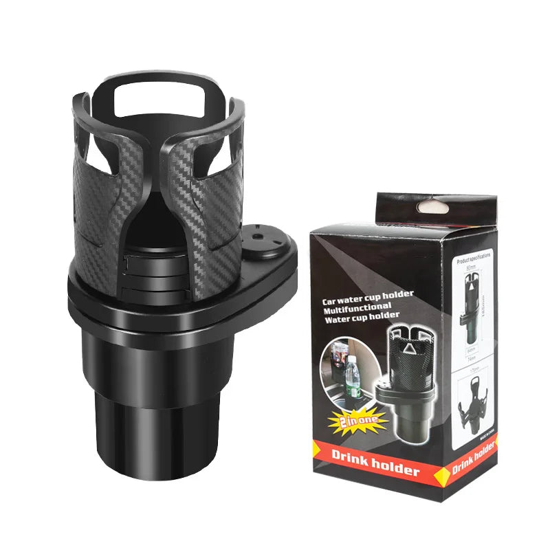 Rotating Car Center Console Beverage Rack Car Cup Holder Double-Layer Storage Rack Cup Holder