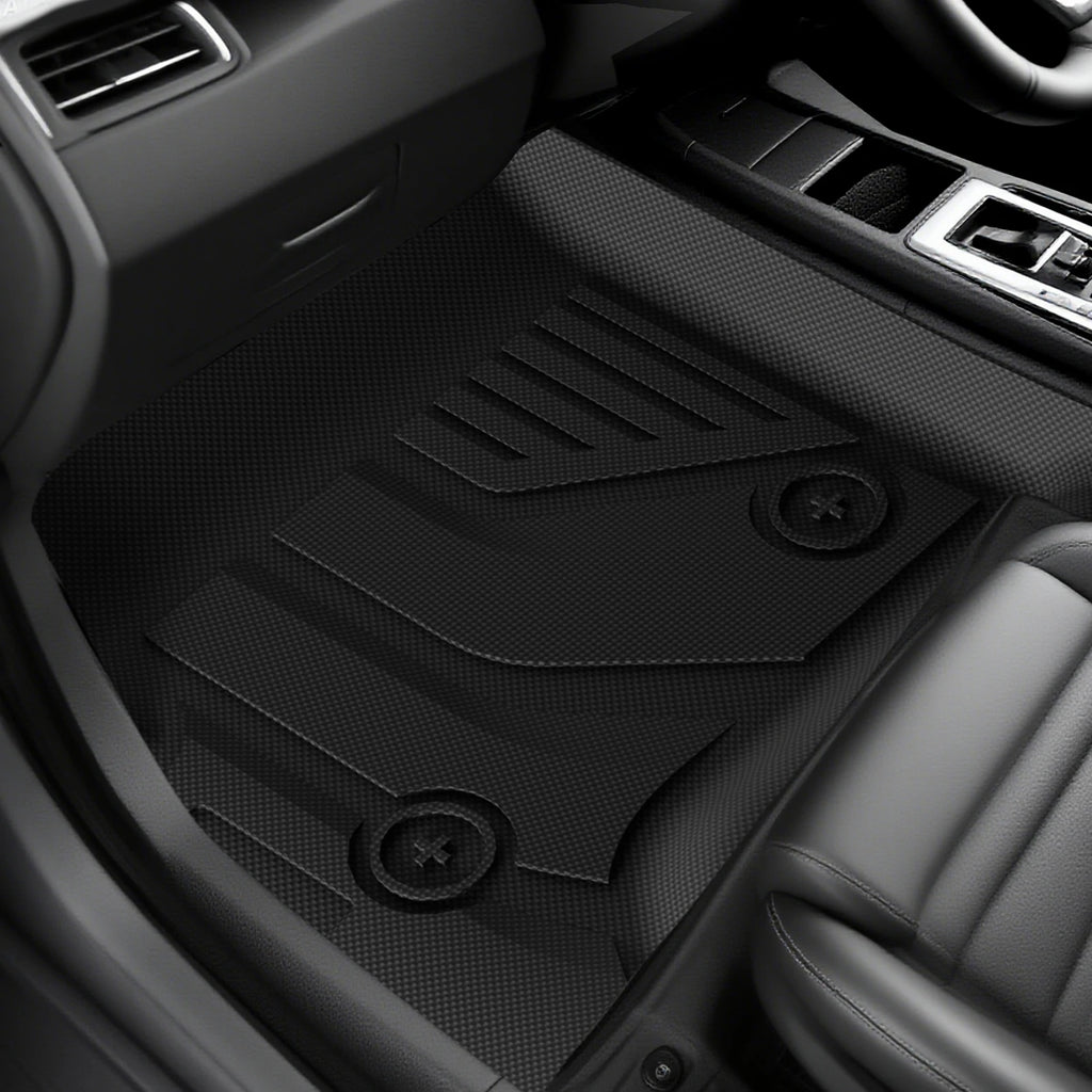 3Pcs/Set Car Floor Mats Compatible for Silverado 1500 2014-2019 All-Weather Automotive Floor Mats Waterproof Heavy Duty Car