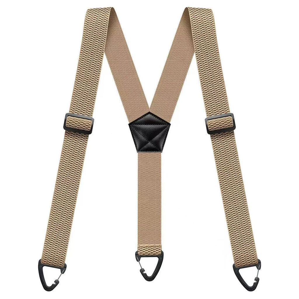 Stylish and Minimalist Adult Tactical Men’s Suspenders 4-Clip Stretch Suspenders with Triangle Buckles Workwear-Style Suspenders