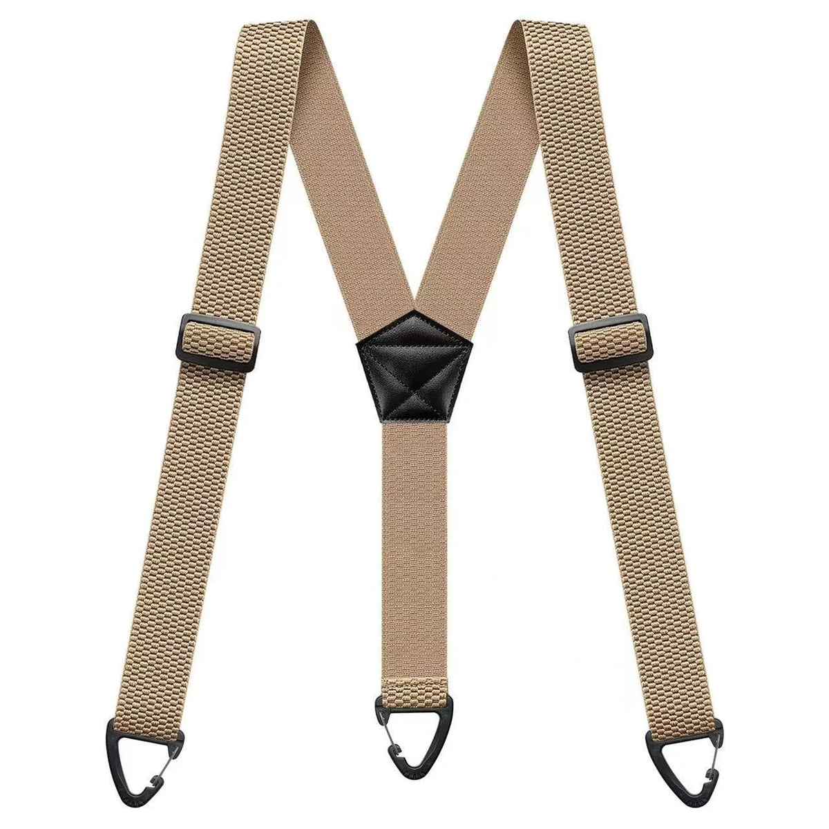Stylish and Minimalist Adult Tactical Men’s Suspenders 4-Clip Stretch Suspenders with Triangle Buckles Workwear-Style Suspenders