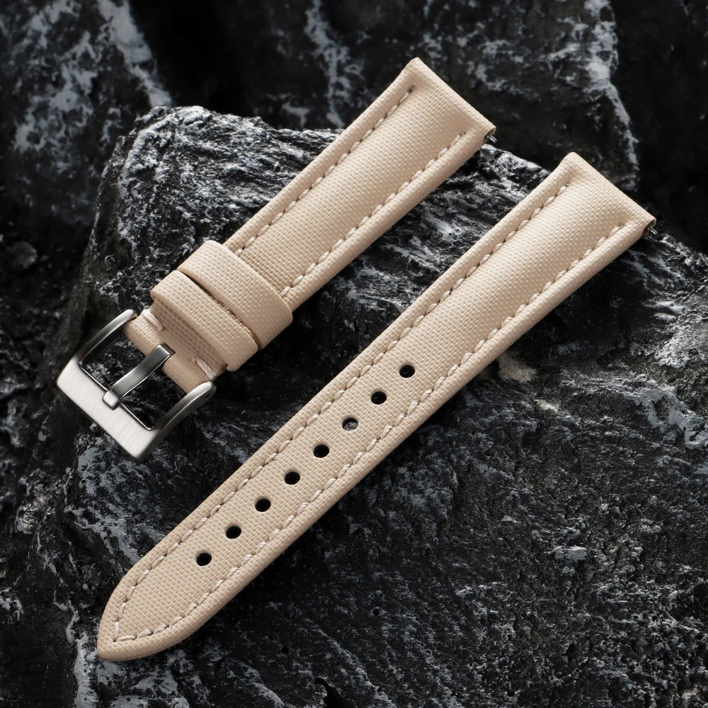 Nylon Canvas Watch Strap 18/19/20/21/22mm for Omega for Blancpain Sailcloth Waterproof Band Quick Release Leather Wrist Bracelet