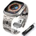 Stainless Steel Strap for Apple Watch Ultra 2 49mm 7 8 9 45mm 44mm Man Metal Link Bracelet iWatch Band 6 5 4 SE 3 42mm 41mm 40mm